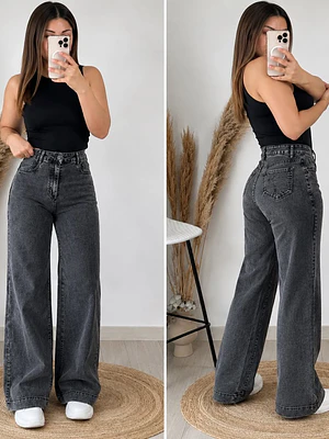 Wide leg grafito- 01