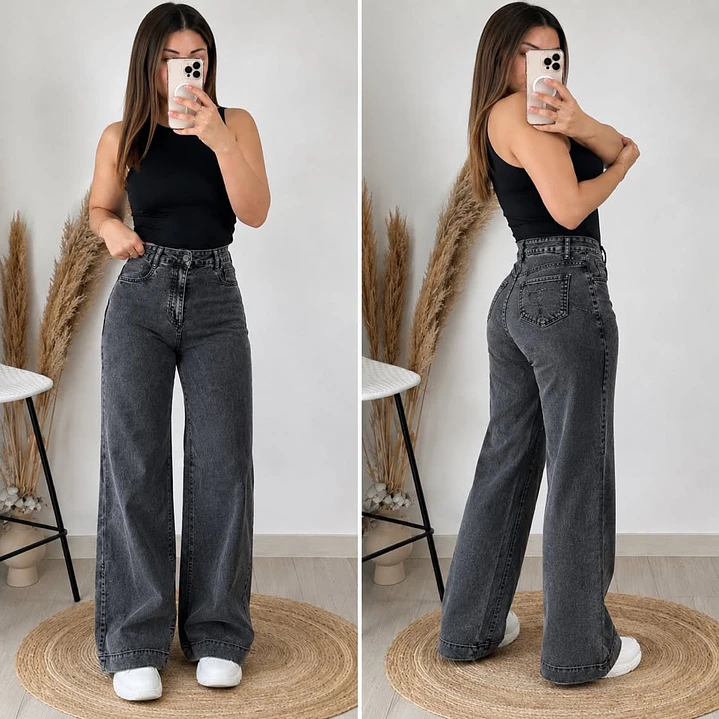 Wide leg grafito- 01 1