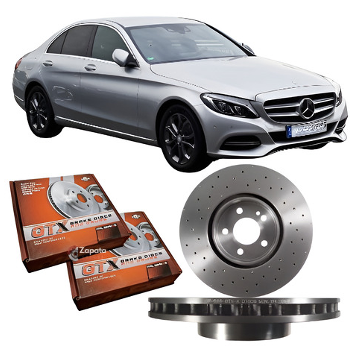 Discos Freno Perforados Mercedes Benz C200-c220 W205 1