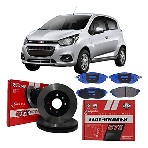 Discos + Pastillas Freno Del - Chevrolet Spark Gt 2012 2024