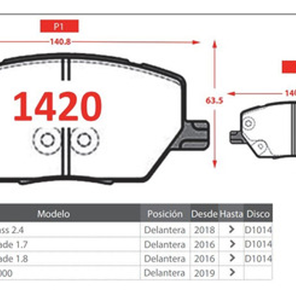 Pastillas De Freno Delanteras Dodge Ram 1000 2018-2023 2