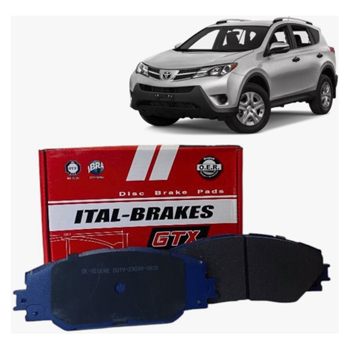 Pastillas Freno Delanteras Gtx Para Toyota Rav4 2012-2020 1