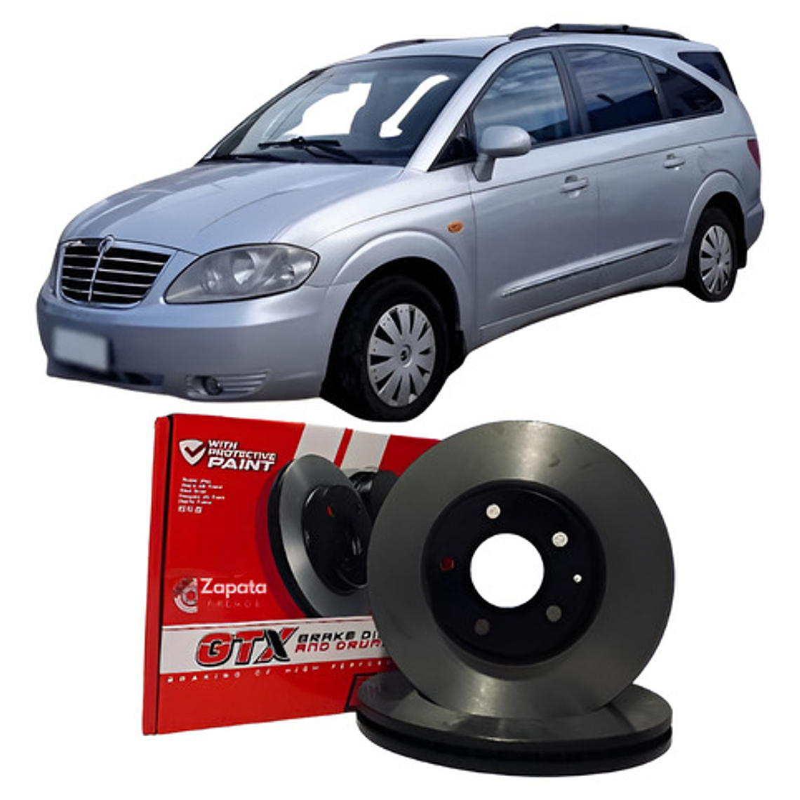 Discos De Freno Traseros Gtx Ssangyong Stavic 2004 - 1