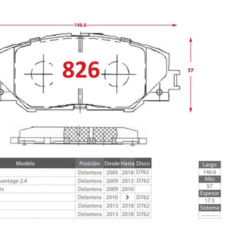 Pastillas Freno Del + Tra Ceramica Toyota Rav4 2014-2020 4