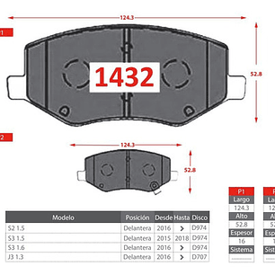 Pastillas De Freno Delanteras Jac S3 1.5 1.6 2015-2021