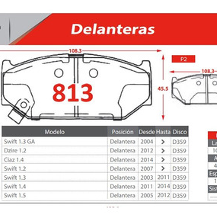 Pastillas De Frenos Delanteras Suzuki Ciaz 2014 + 3