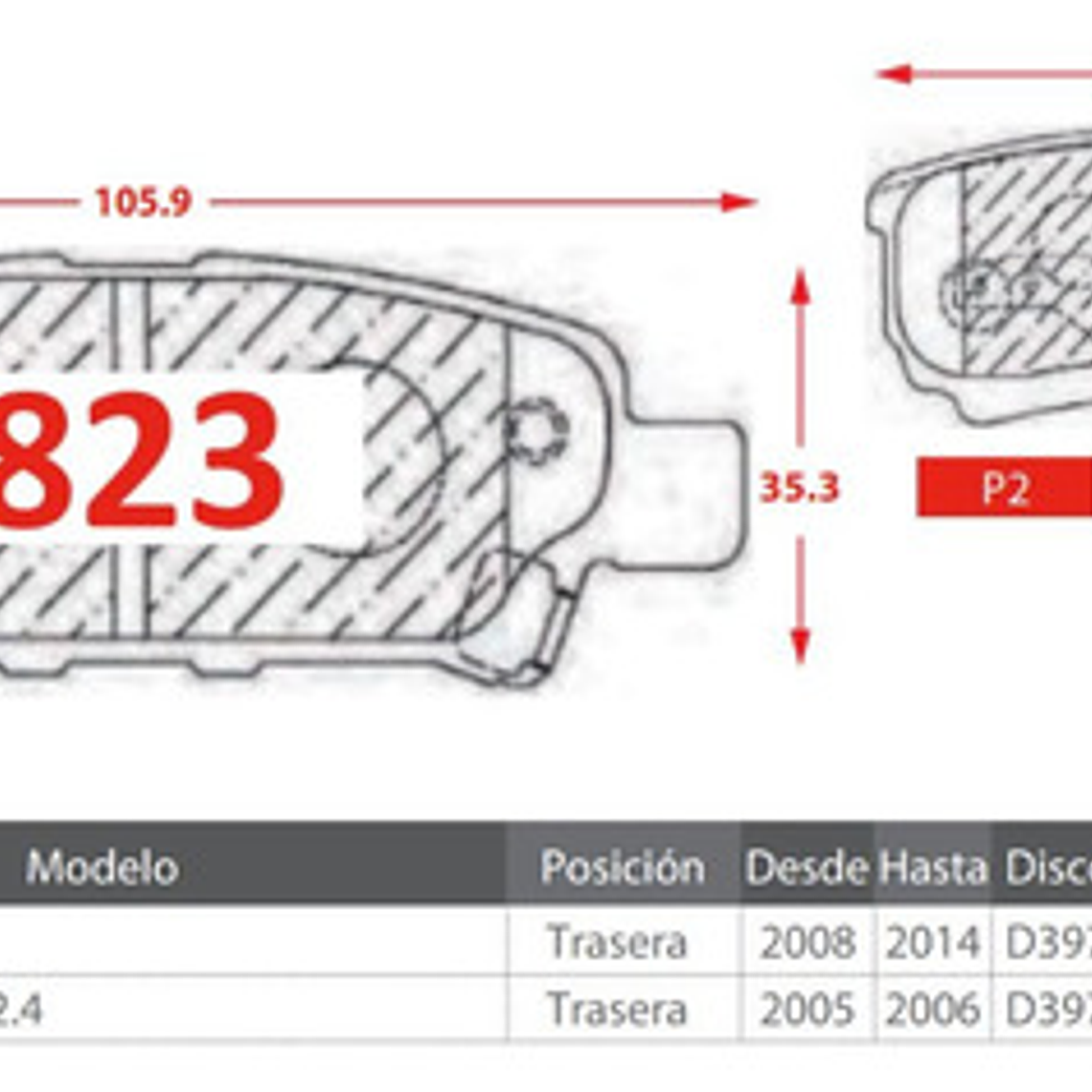 Pastillas De Frenos Traseras Jeep Patriot 2007-2014 3