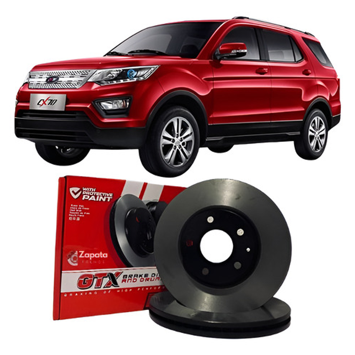 Discos De Freno (par) Changan Cx70 2017 En Adelante 1