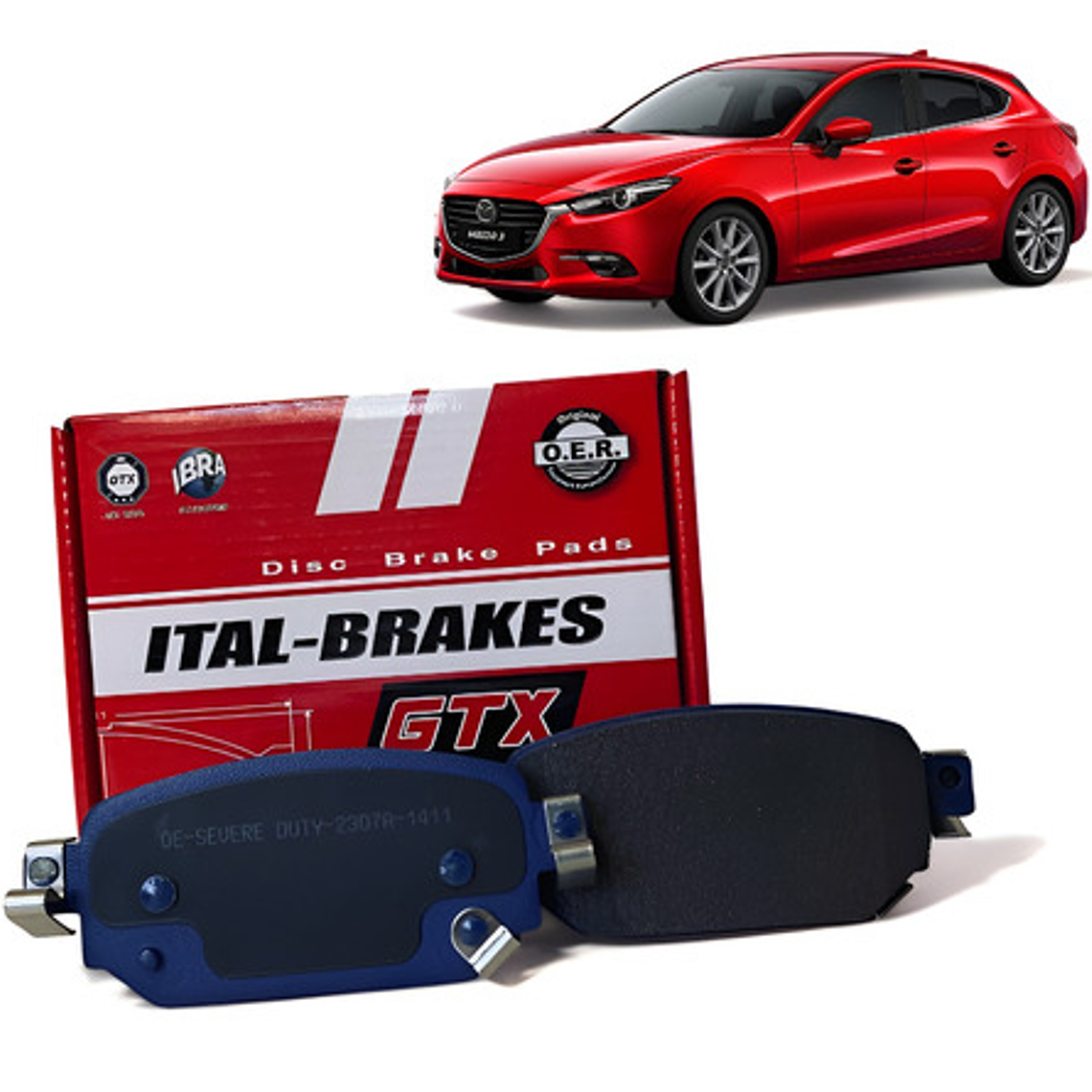 Pastillas De Freno Traseras Mazda 3 2017 + 1