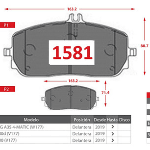 Pastillas Freno Delant+tras Mercedes A250 W177 2019 - 2023 