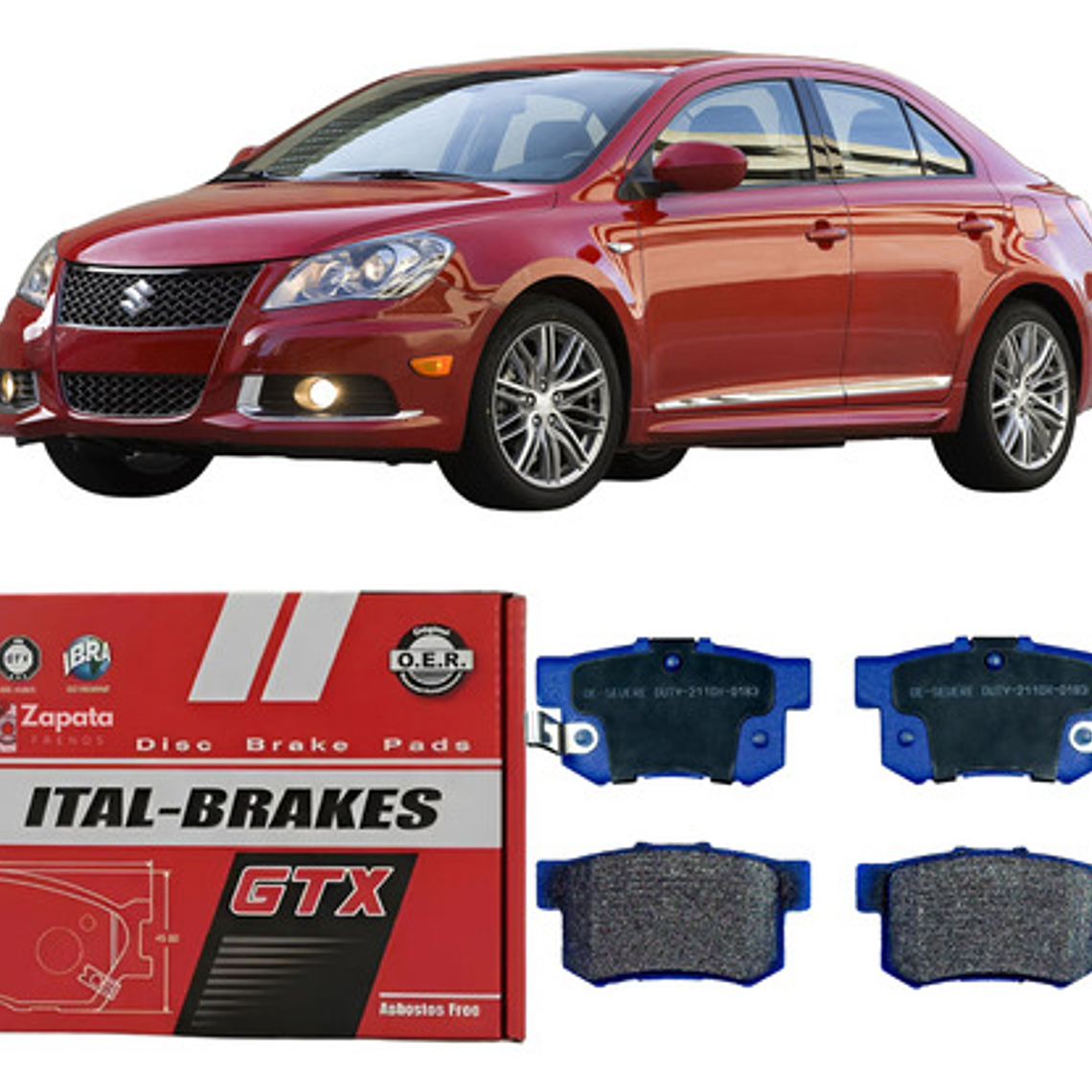 Pastillas Freno Traseras Gtx Suzuki Kizashi 2010+ 1