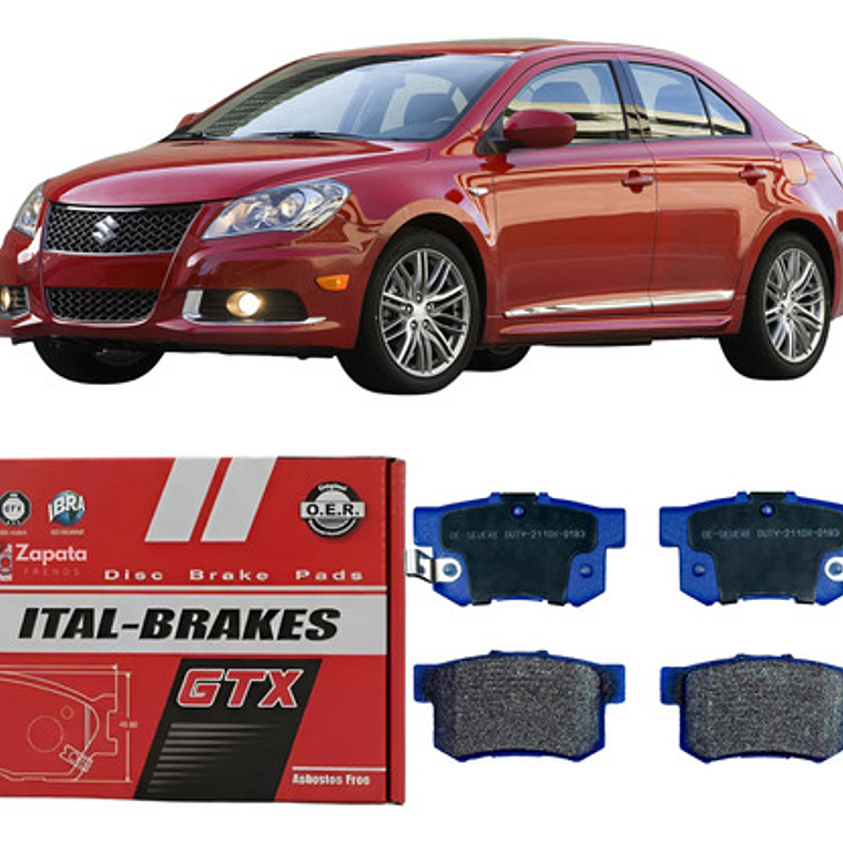 Pastillas Freno Traseras Gtx Suzuki Kizashi 2010+ 1