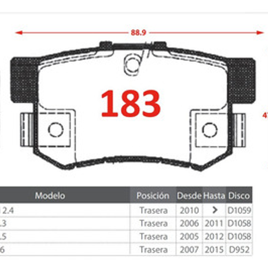 Pastillas Freno Traseras Gtx Suzuki Kizashi 2010+ 3