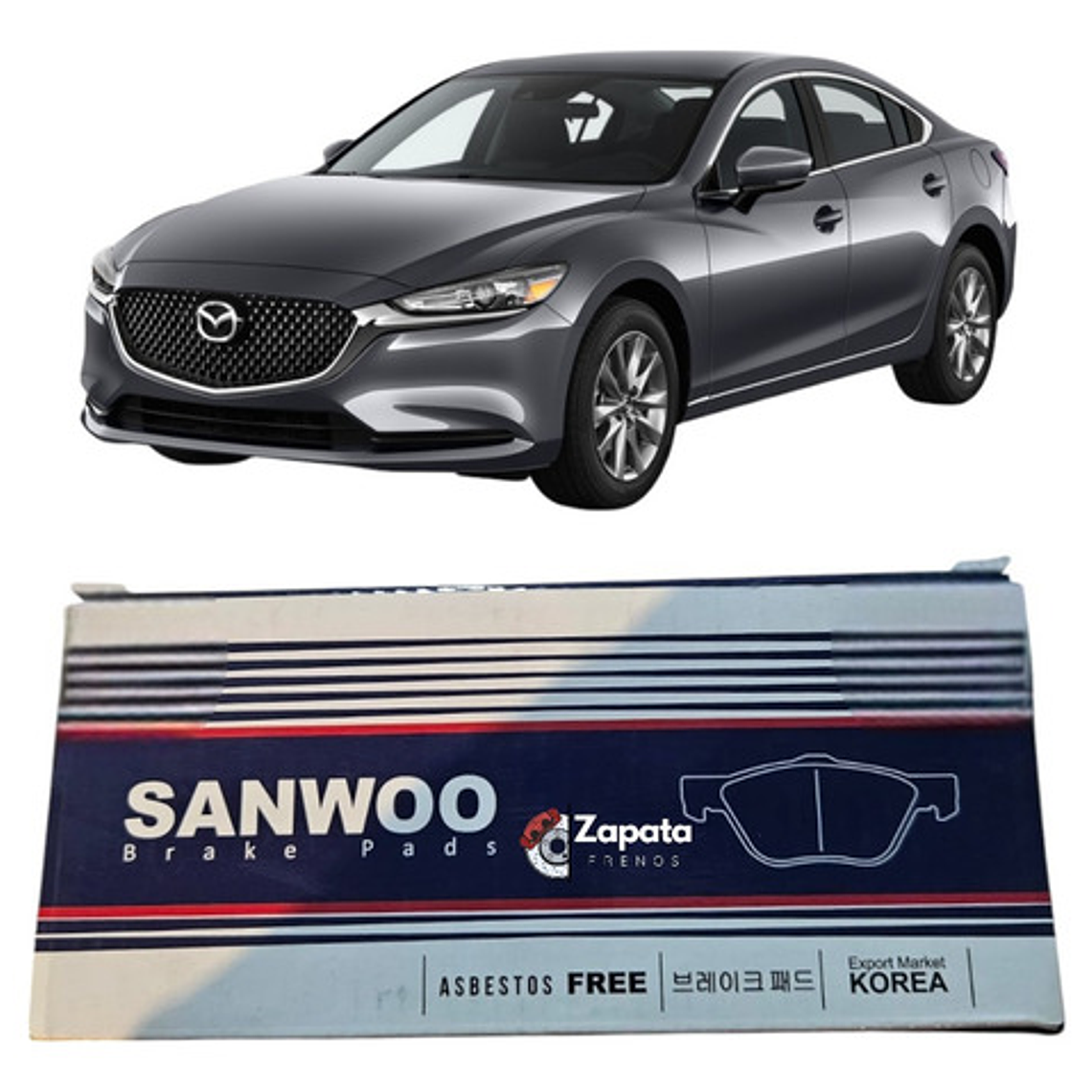 Pastillas De Freno Delanteras Mazda 6 2014-2023 Sanwoo 1