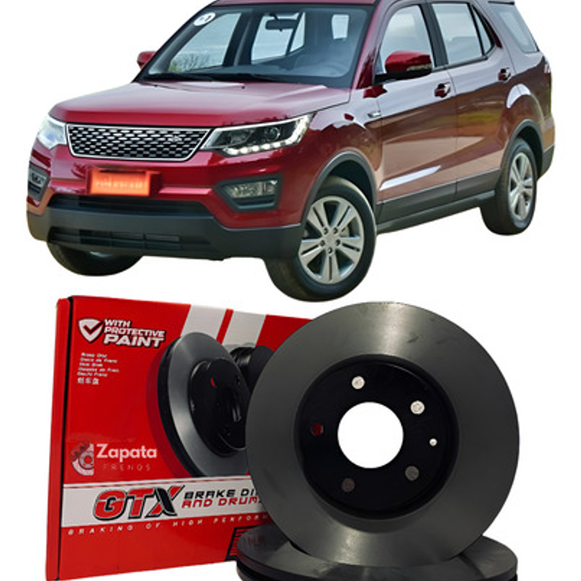 Par Discos Freno Traseros Changan Cx70 Año 2017+ 1