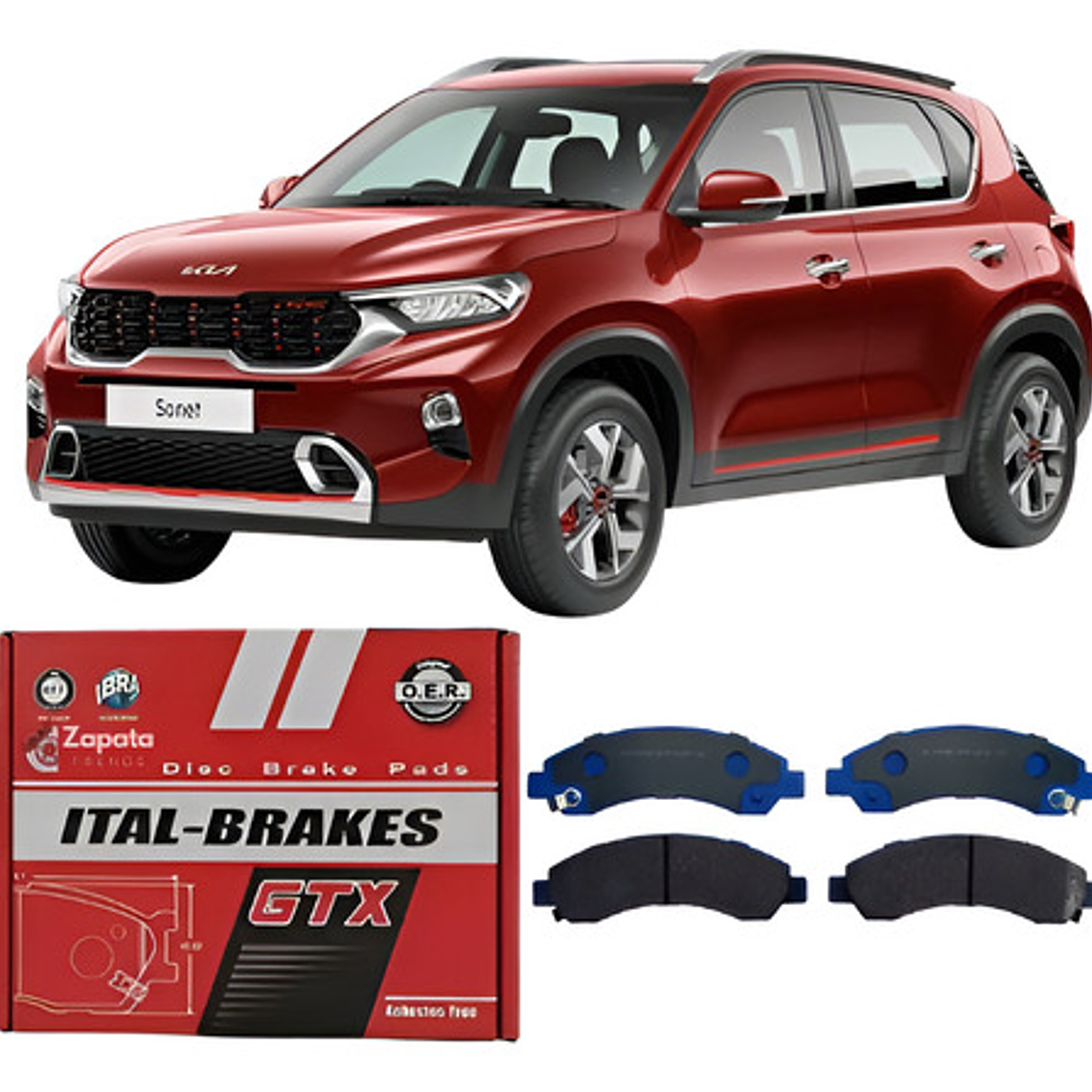 Pastillas Freno Delanteras Gtx Kia Sonet 2020+ 1