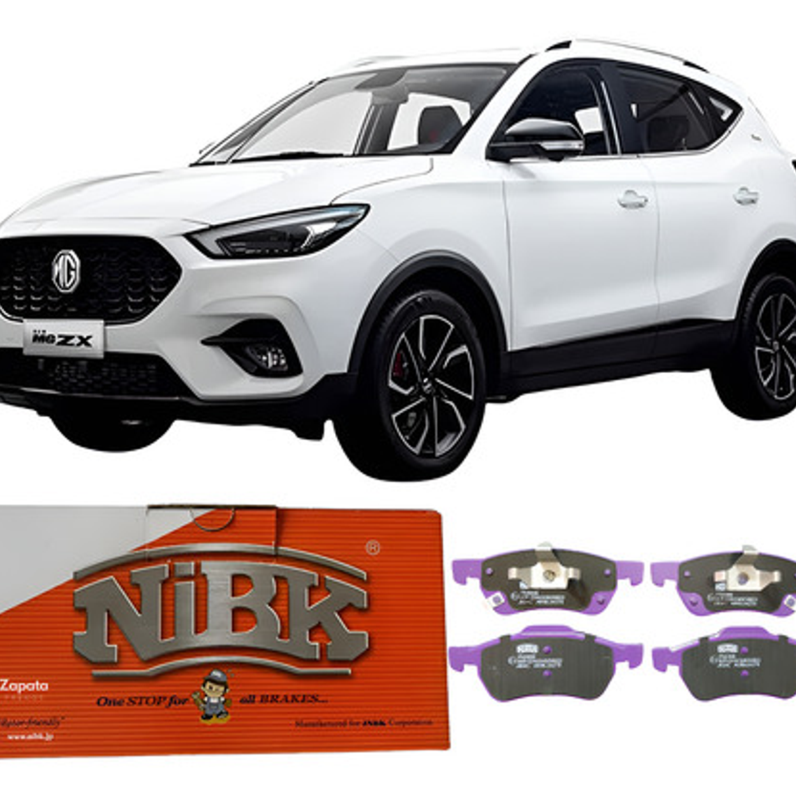 Pastillas Freno Delanteras Mg Zs / Zx Marca Nibk Cerámica 1