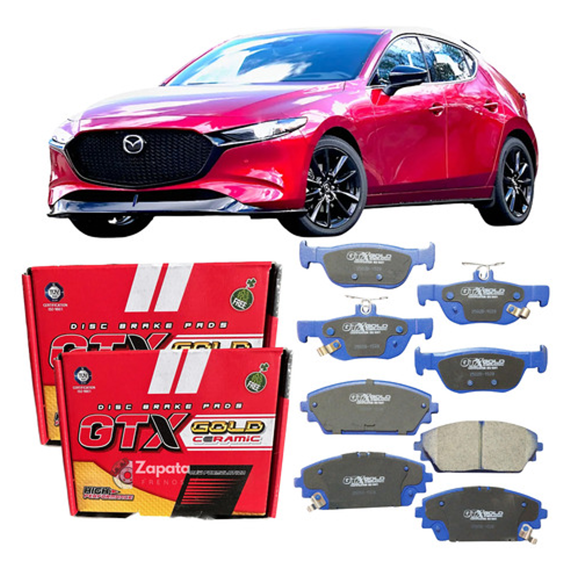 Pastillas Freno Delant+tras Mazda 3 Ceramicas 2018+ 1