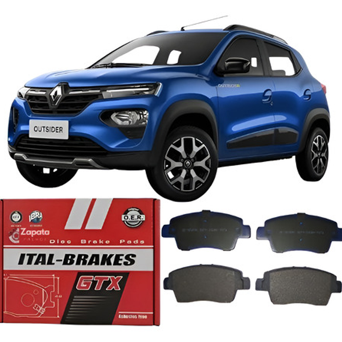 Pastillas Freno Delanteras Gtx Para Renault Kwid 1