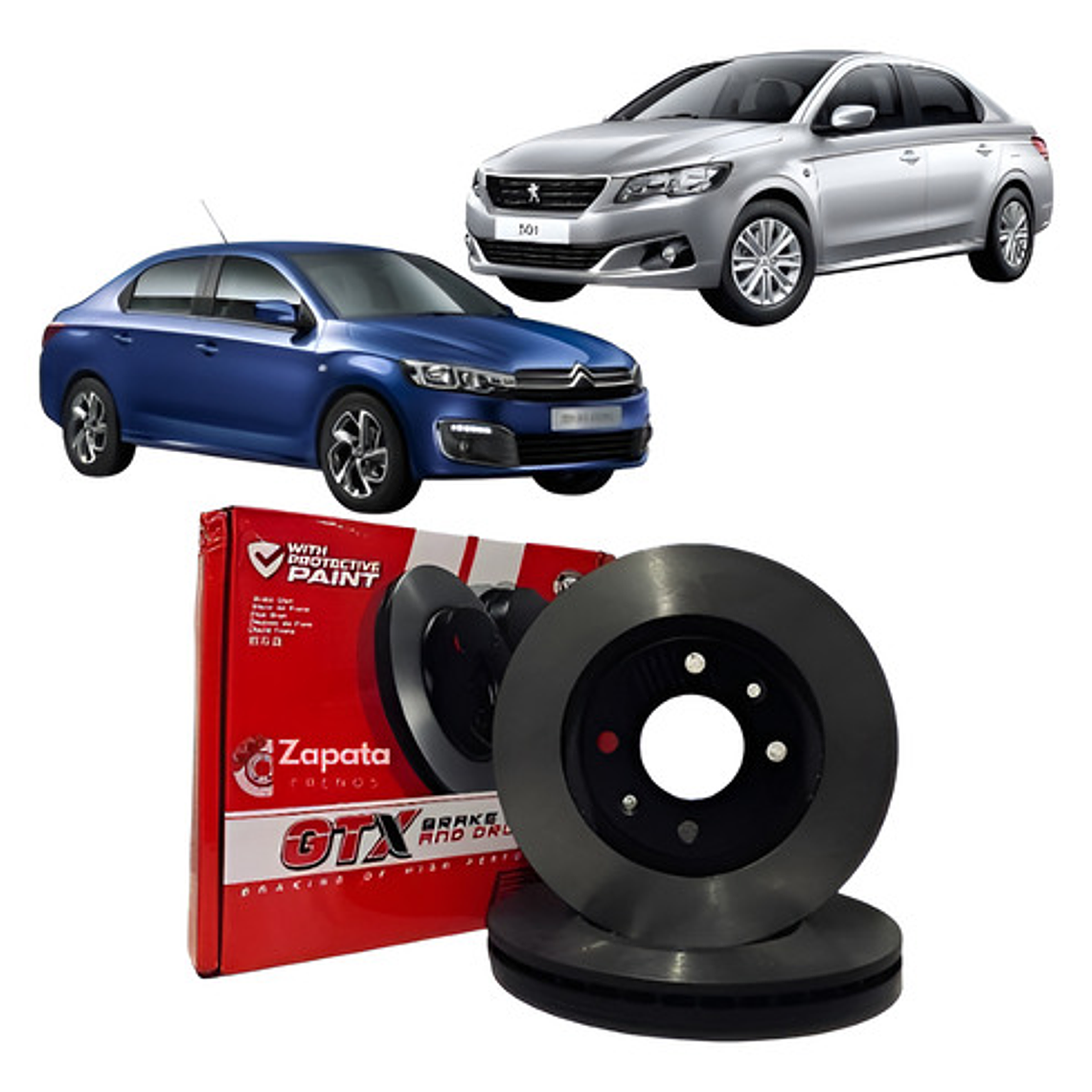 Discos De Freno Gtx Delanteros Para Peugeot 301 1