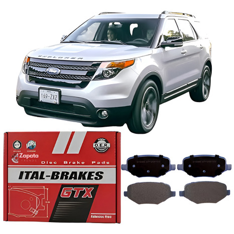 Pastillas De Frenos Traseras Gtx Ford Explorer 2013-2019 1