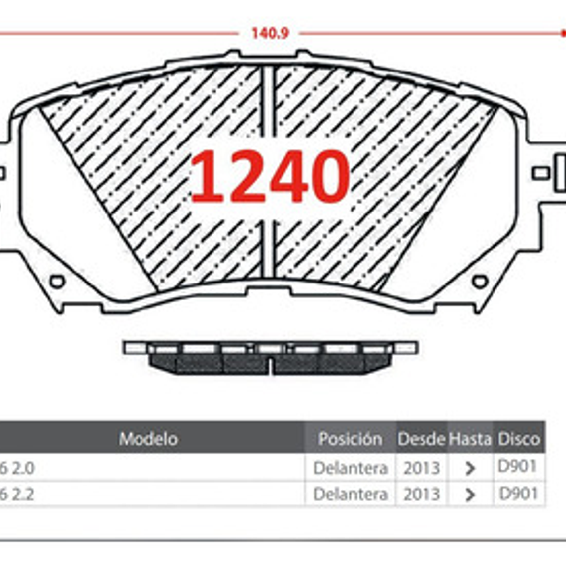 Kit Discos De Freno + Pastilla Delanteras Mazda 6 2013-2023 4
