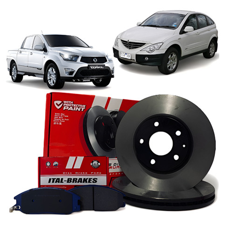 Discos Freno + Pastillas Del - Ssangyong Actyon 2006-2019 1