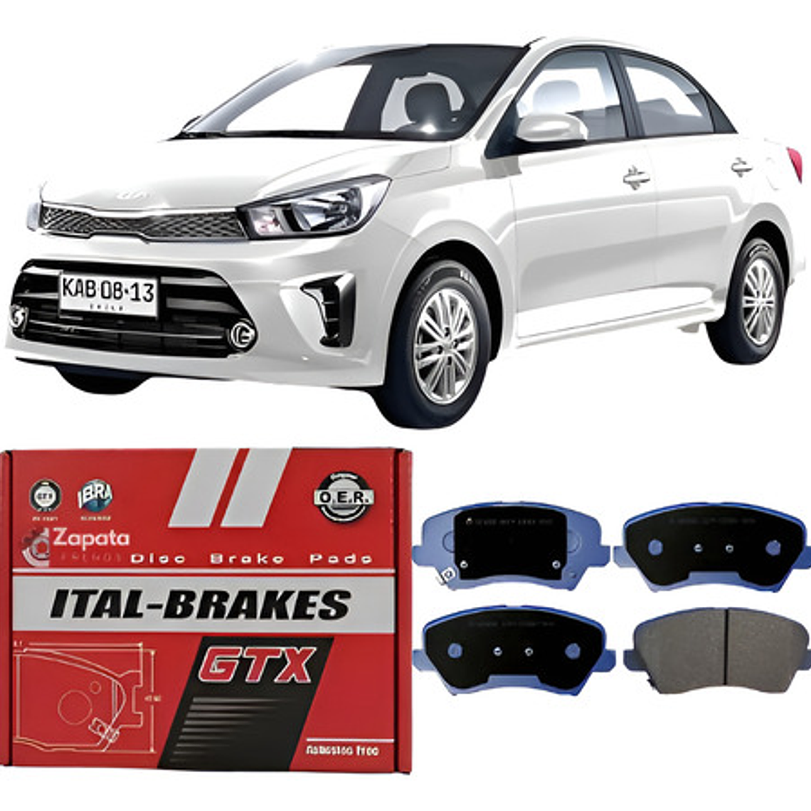 Pastillas Freno Delanteras Gtx Para Kia Soluto 2021+ 1