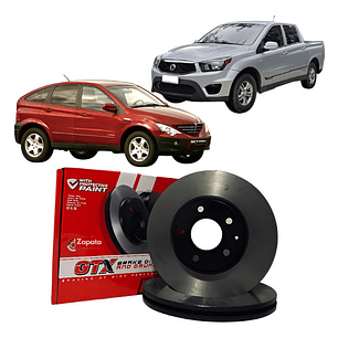 Discos De Freno Del Gtx (par) Ssangyong Actyon 2006-2019 