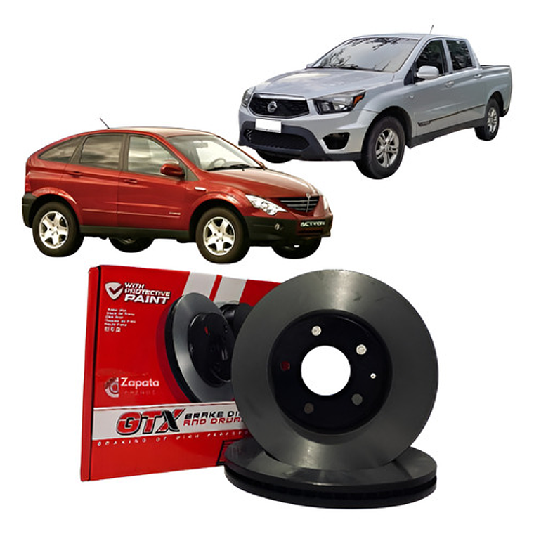 Discos De Freno Del Gtx (par) Ssangyong Actyon 2006-2019  1