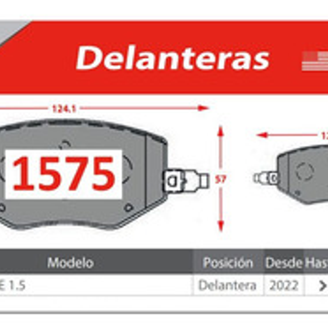 Pastillas Freno Delanteras Chevrolet Groove 2021 + 2