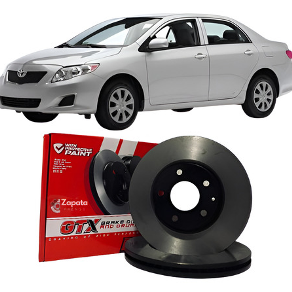 Discos Freno Delanteros Gtx Toyota Corolla 2009-2017 1