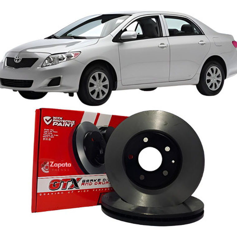 Discos Freno Delanteros Gtx Toyota Corolla 2009-2017 1