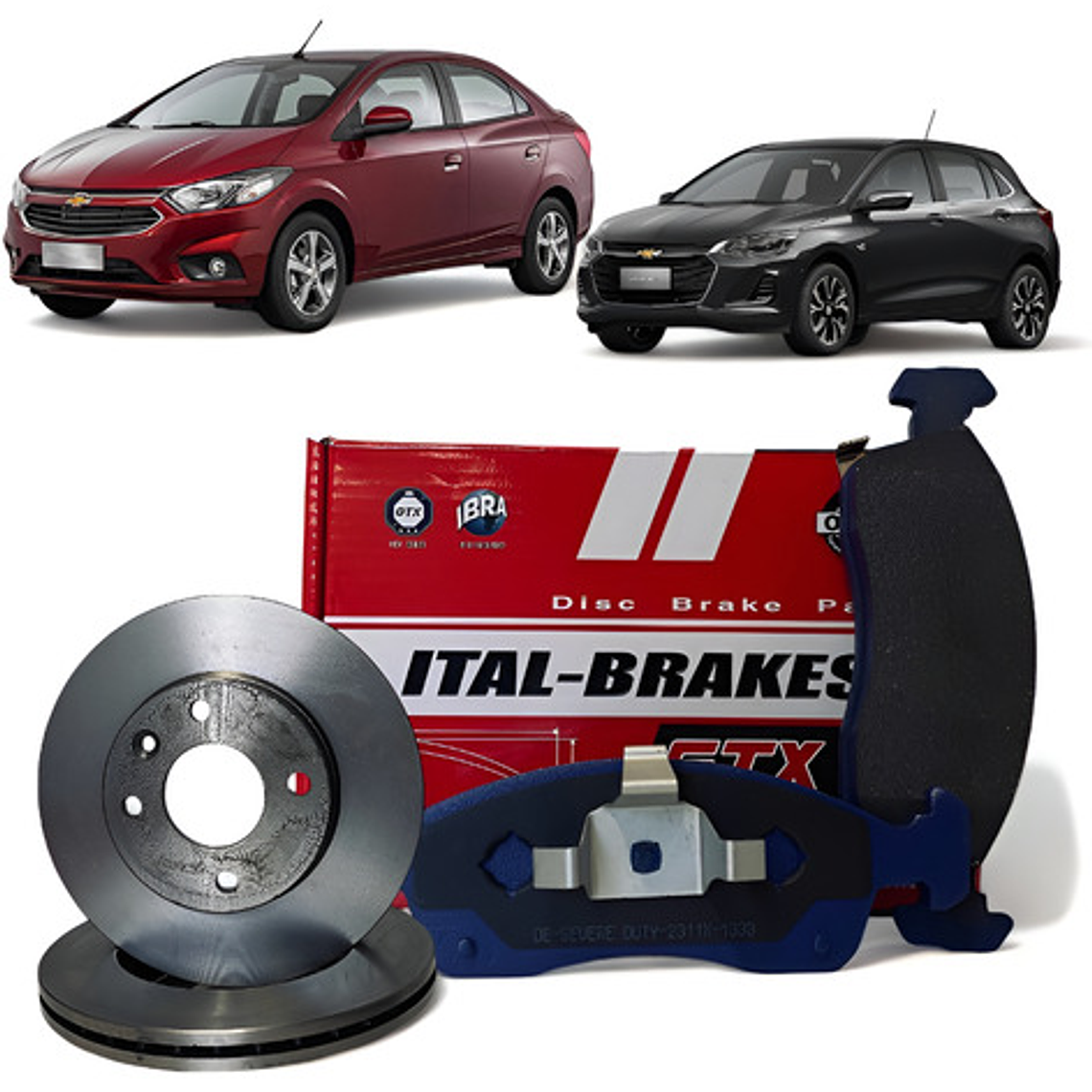 Kit Discos Freno Y Pastilla Del Chevrolet Prisma - Onix  1