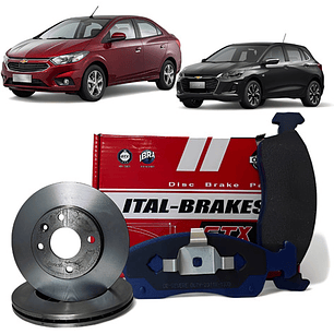 Kit Discos Freno Y Pastilla Del Chevrolet Prisma - Onix 