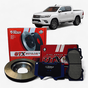 Discos + Pastillas Delanteras Cerámica Toyota Hilux 2016 +