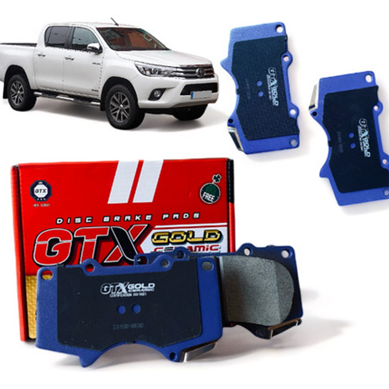 Discos + Pastillas Delanteras Cerámica Toyota Hilux 2016 + 6