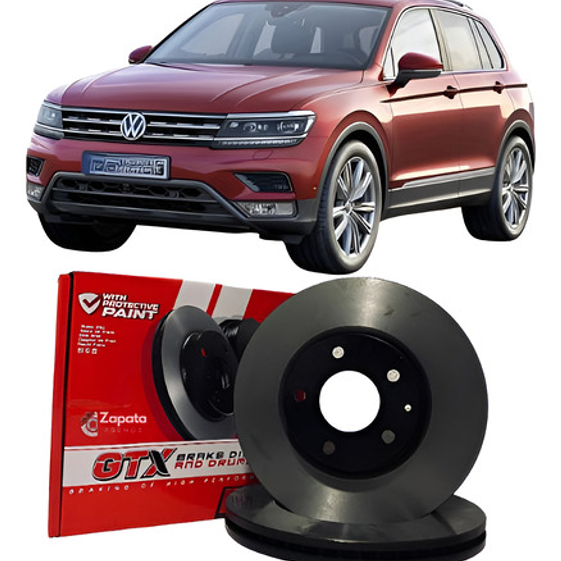 Discos Freno Delanteros Gtx Volkswagen Tiguan 2016+ 1