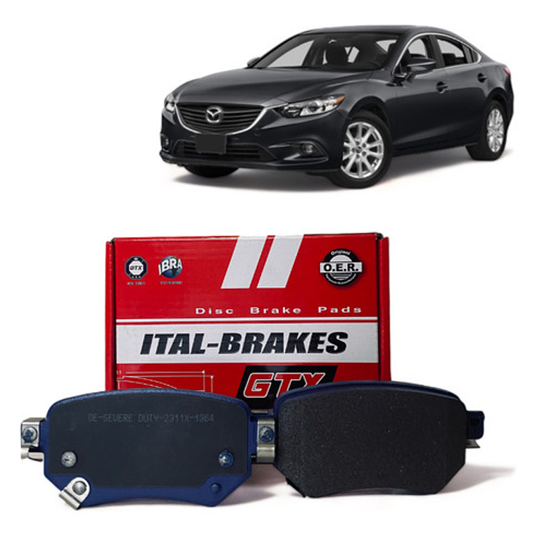 Discos Freno Traseros + Pastillas Del Y Tras -mazda 6 2011 + 5