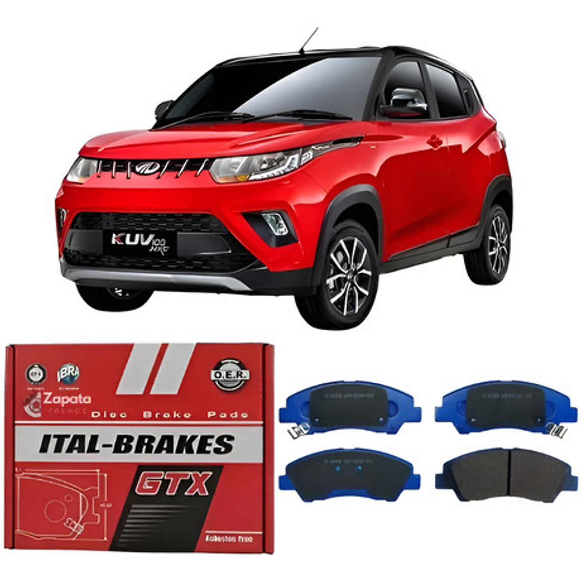 Pastillas De Freno Delanteras Gtx Mahindra Kuv100 1