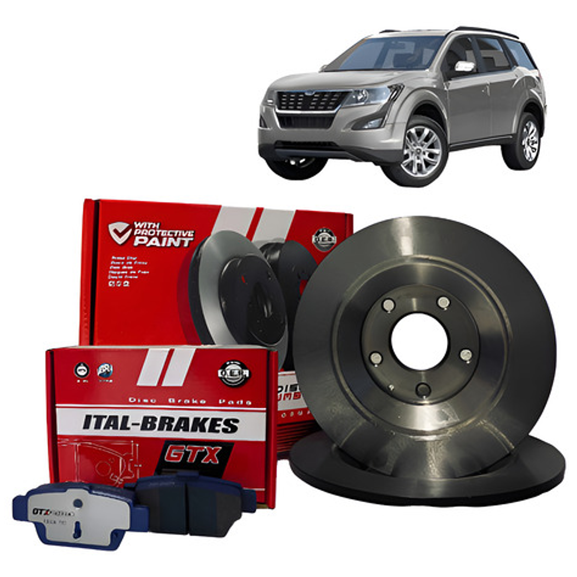 Discos + Pastillas De Freno Traseras Mahindra Xuv500 2.2 1