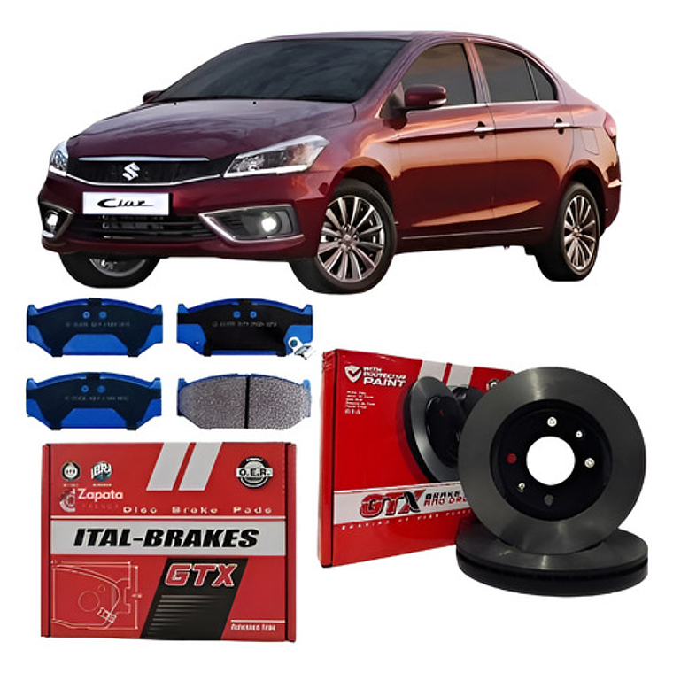 Discos Freno Delanteros + Pastillas - Suzuki Ciaz 2017+ 1