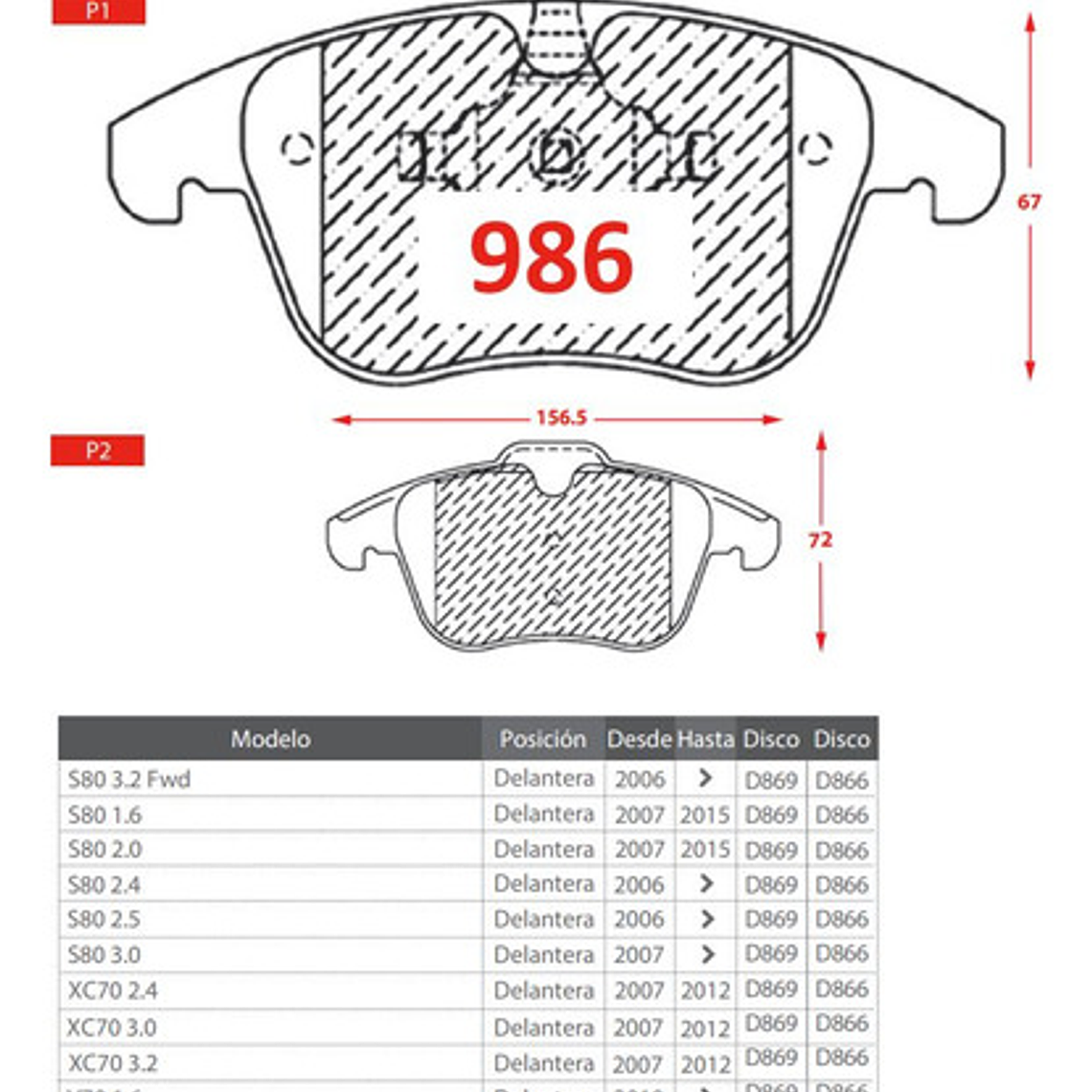Pastillas Delanteras Range Rover Evoque 2.0 2011-2019 3
