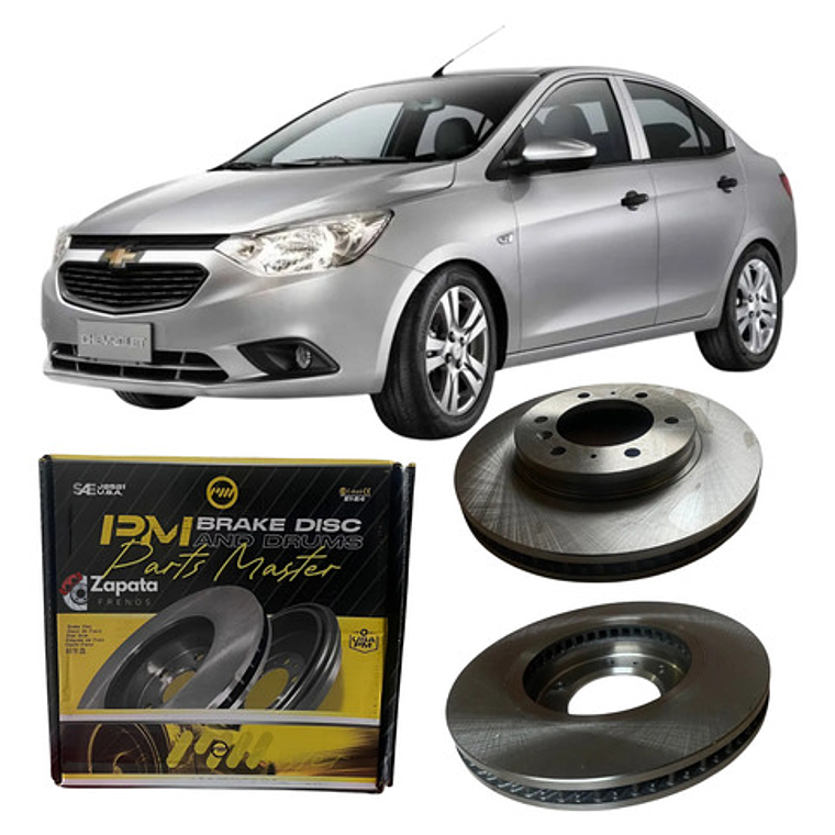 Par De Discos Delanteros Para Chevrolet Sail 1.5 Año 2016+ 1