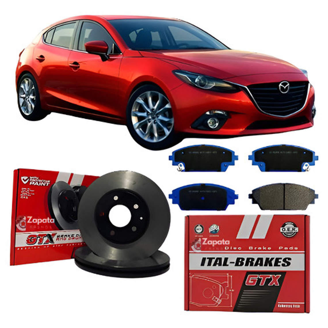 Kit Discos De Freno + Pastillas Delantera Mazda 3 2015 + 1