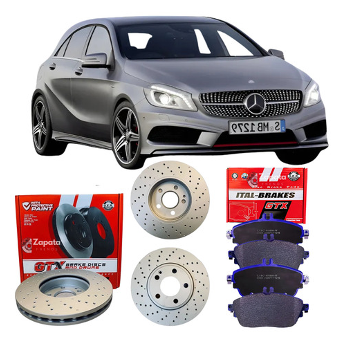 Kit Discos Y Pastillas Delantero Freno Mercedes Benz A200 1