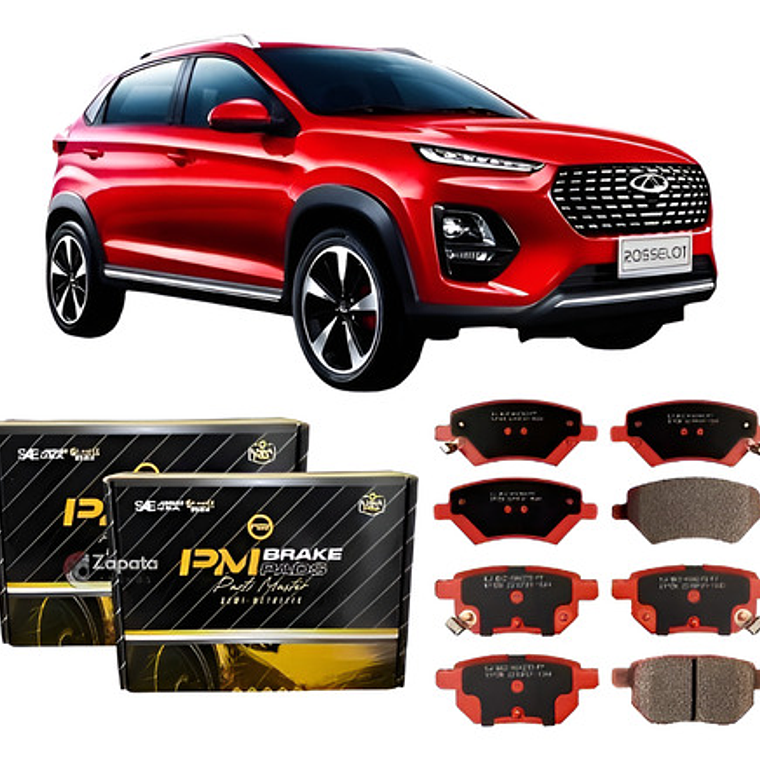 Pastillas Freno Delanteras + Trasera Chery Tiggo 2 2017-2023 1