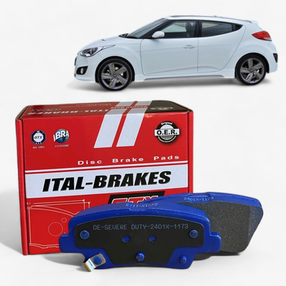 Pastillas Freno Delanteras Y Traseras Para Hyundai Veloster 4