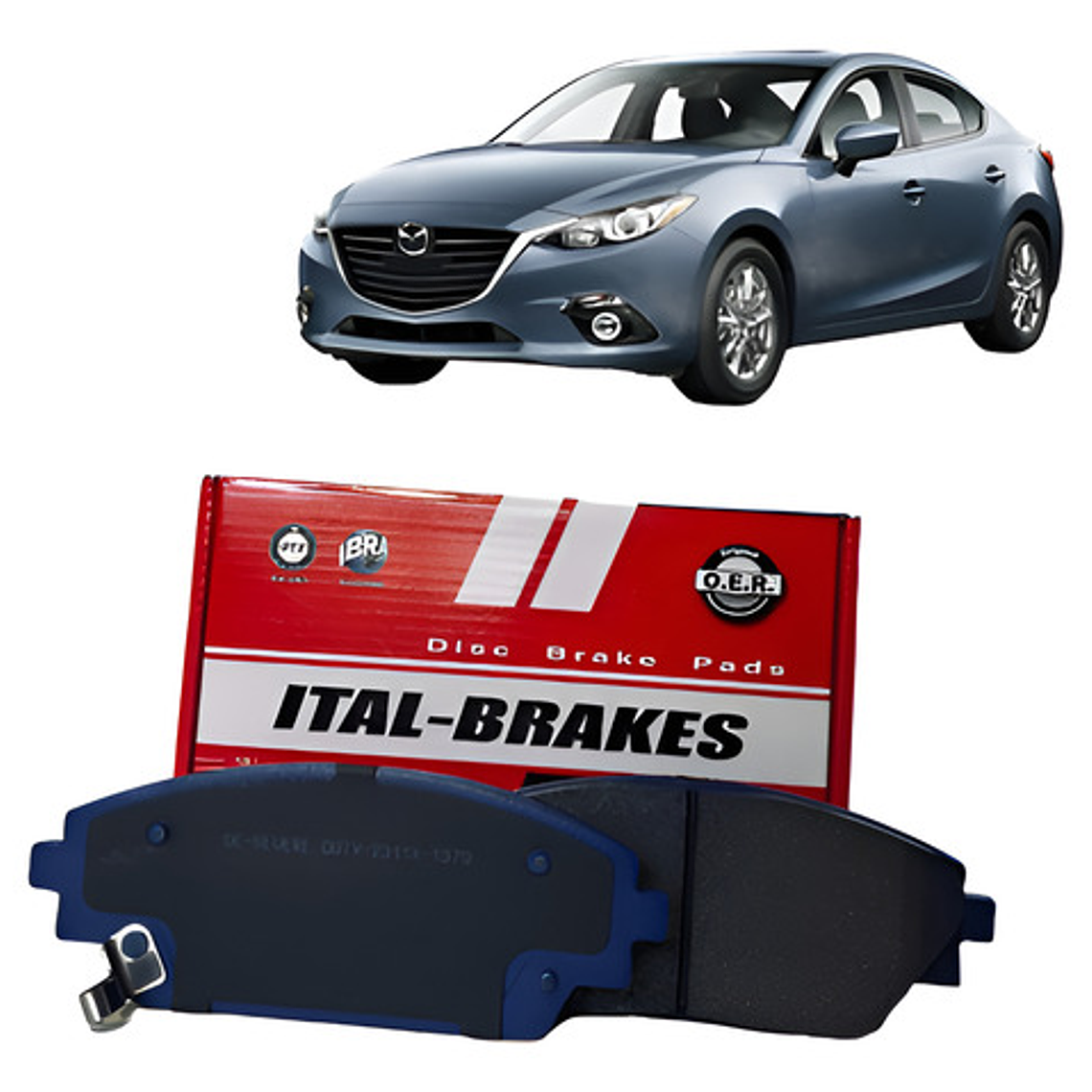 Pastillas Freno Delanteras Y Traseras Mazda 3 2013-2019 1