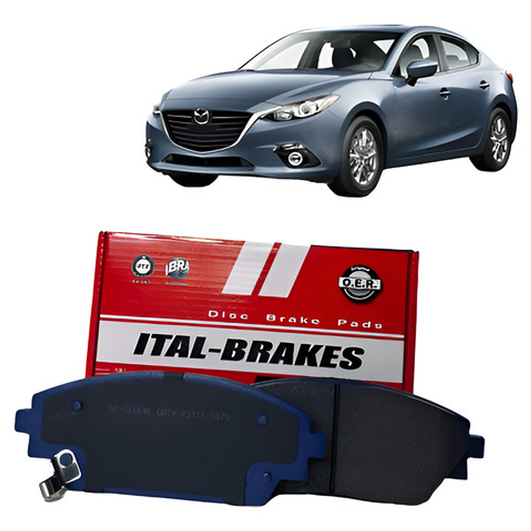 Pastillas Freno Delanteras Y Traseras Mazda 3 2013-2019 1